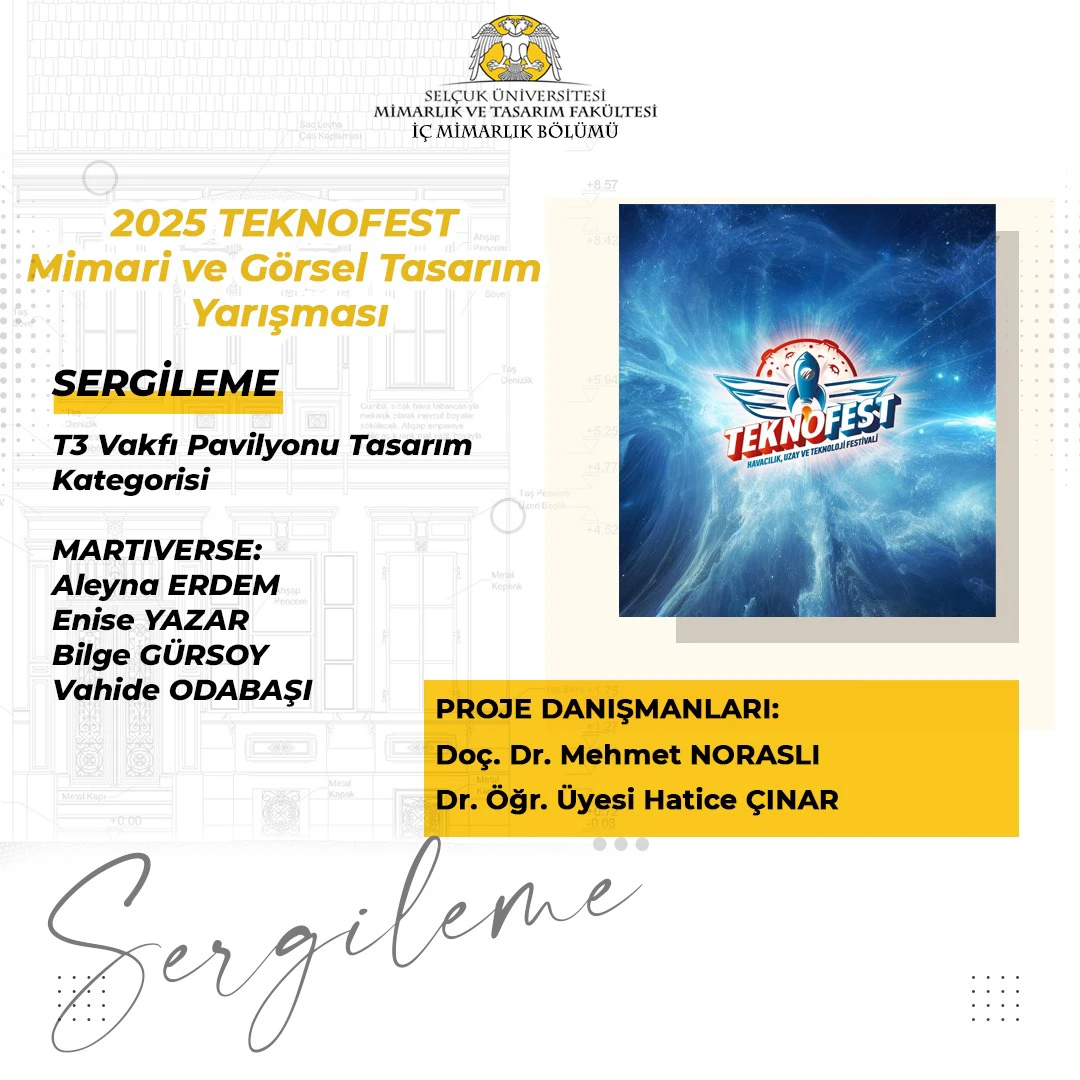 2025 Teknofest Mimari ve Görsel Tasarım Yarışması Sergileme Ödülü